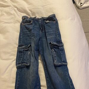 Zara Kids Blue Cargo Jeans